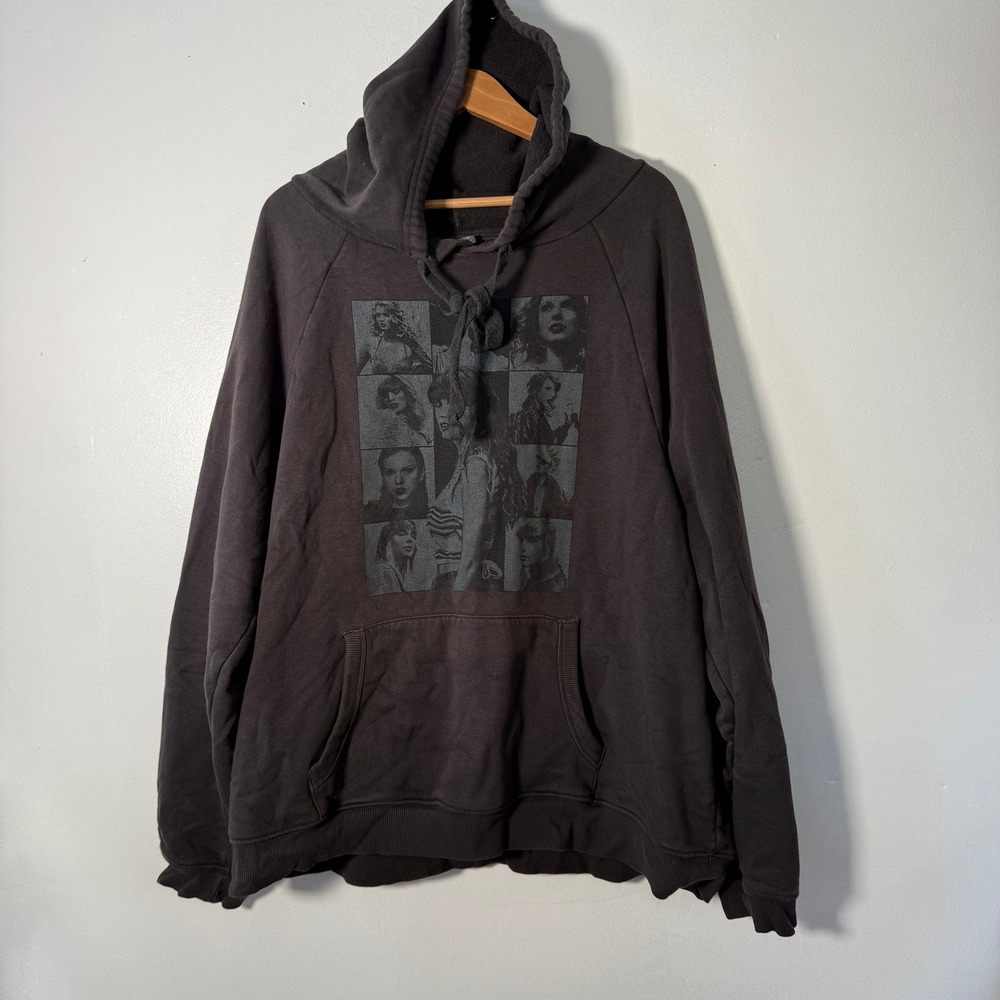 Taylor‎ Swift The Eras Tour Hoodie Charcoal Gray Oversized Sweatshirt 2XL